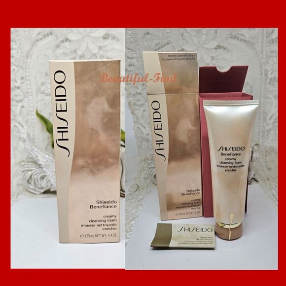 SHISEIDO BENEFIANCE CREAMY CLEANSING FOAM 4.4OZ/125ML NIB - Picture 5 of 5